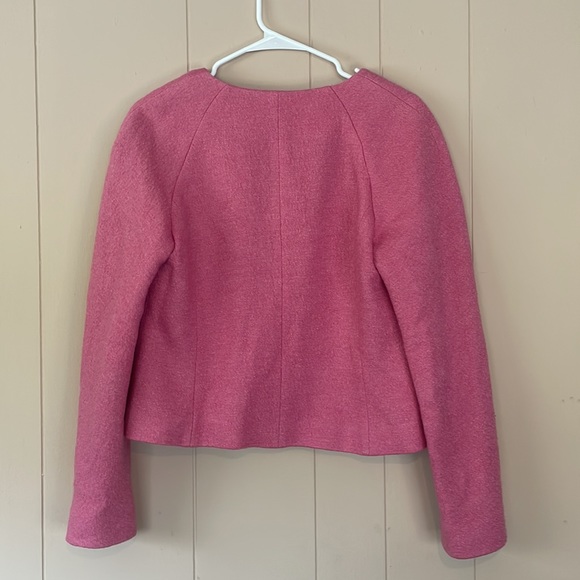 Anne Klein Pink Open Front Short Wool Mix Blazer Size 8P (Petite) - Picture 9 of 9